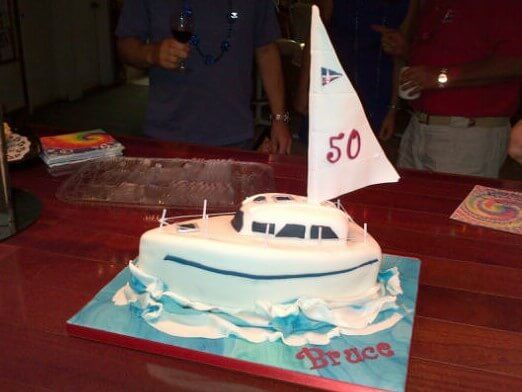 yacht birthday cake