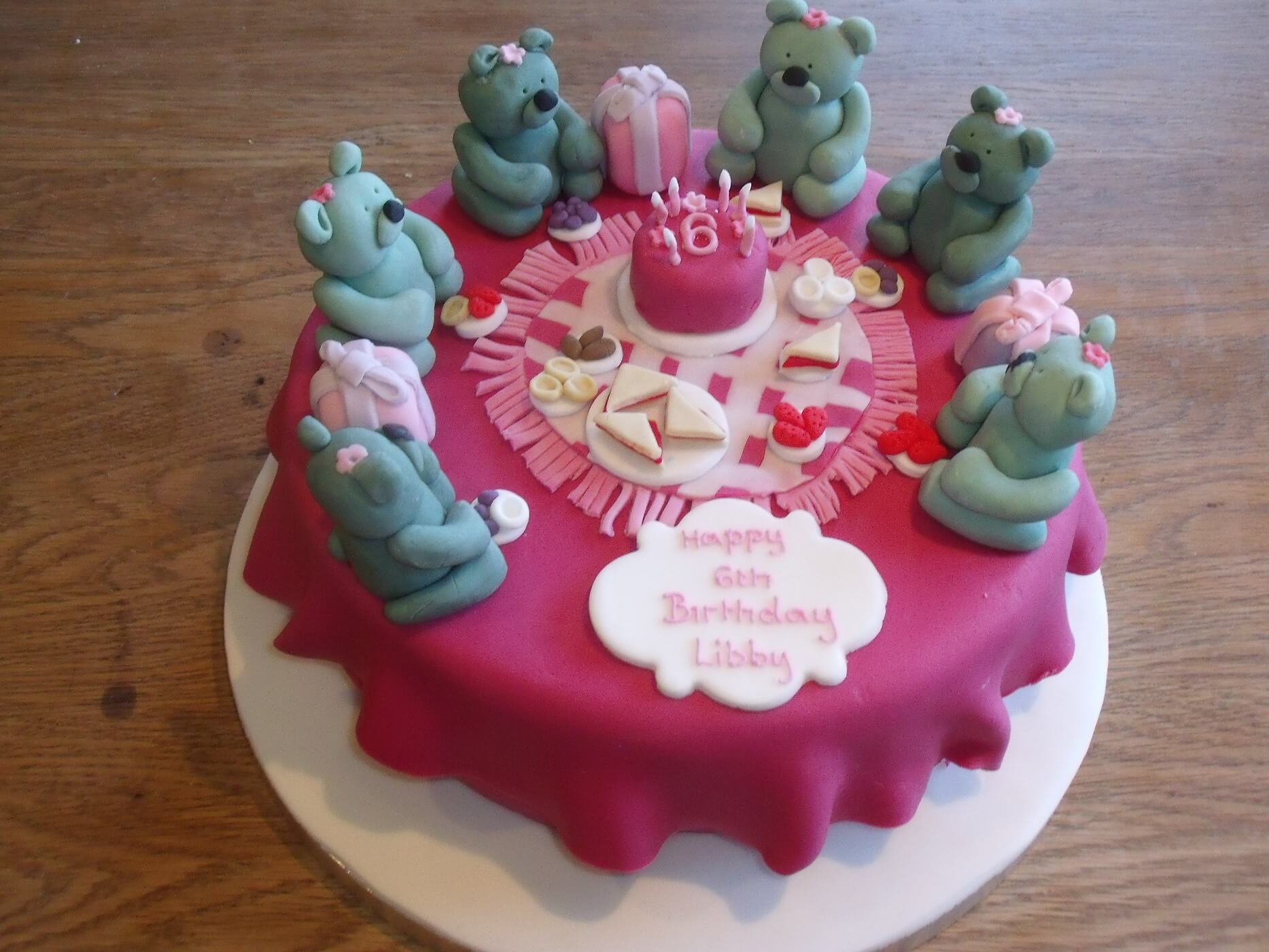 teddy bears picnic birthday cake