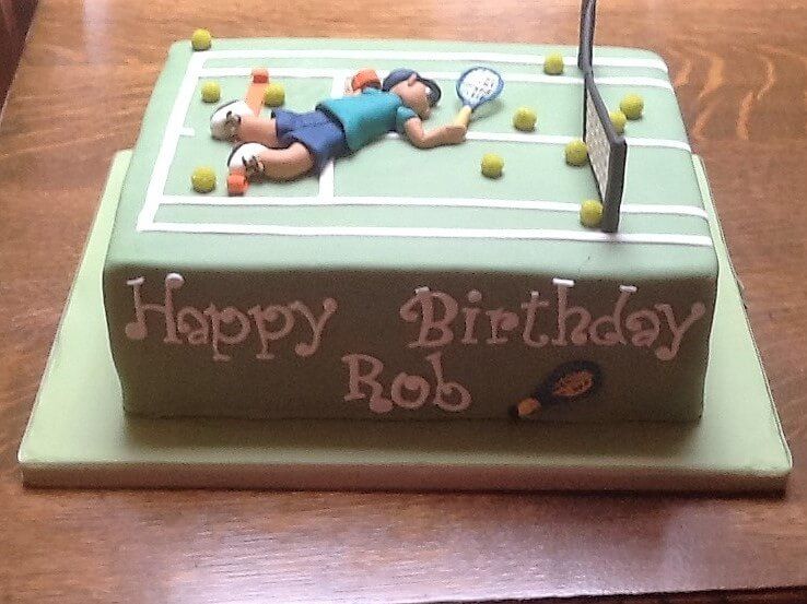 tenis field birthday cake