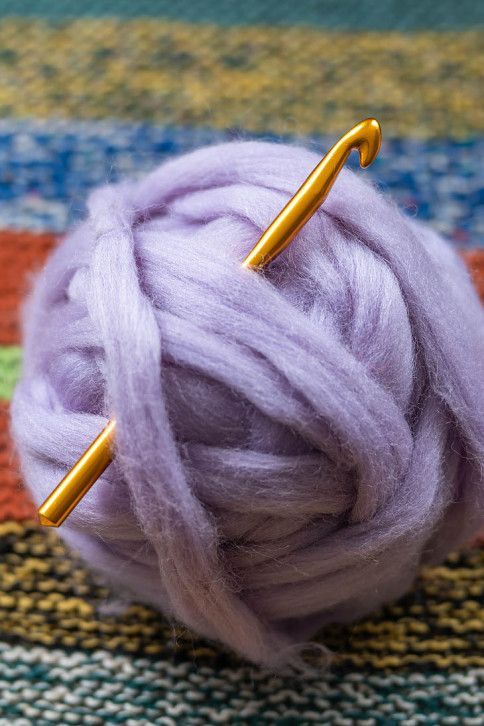 A Ball of Purple yarn