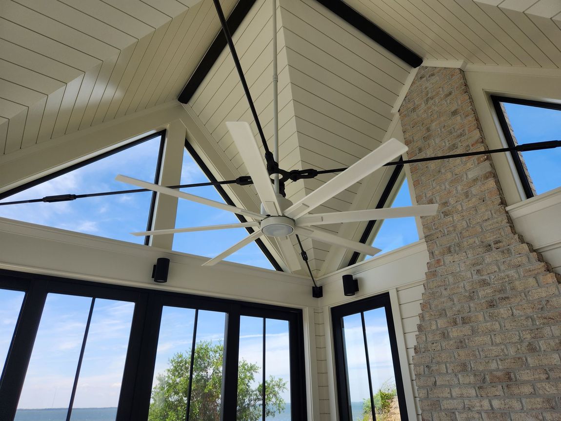 Celing fan electrical installation in cathedral ceiling