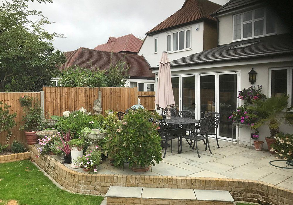 House backyard after renovation