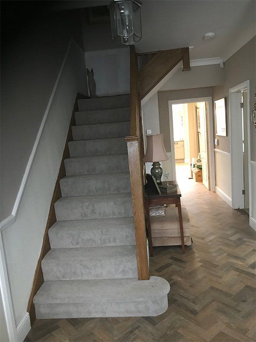 House interior stairs after renovation