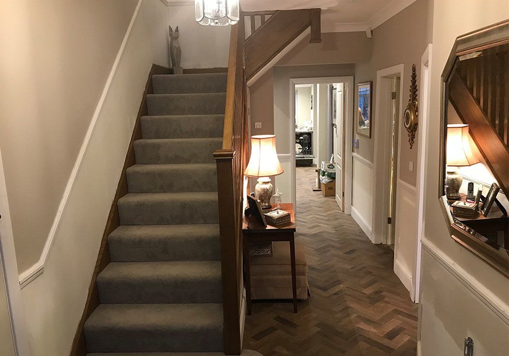 House interior stairs after renovation