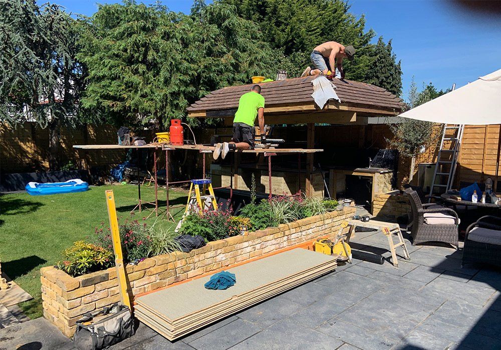 barbecue roof construction