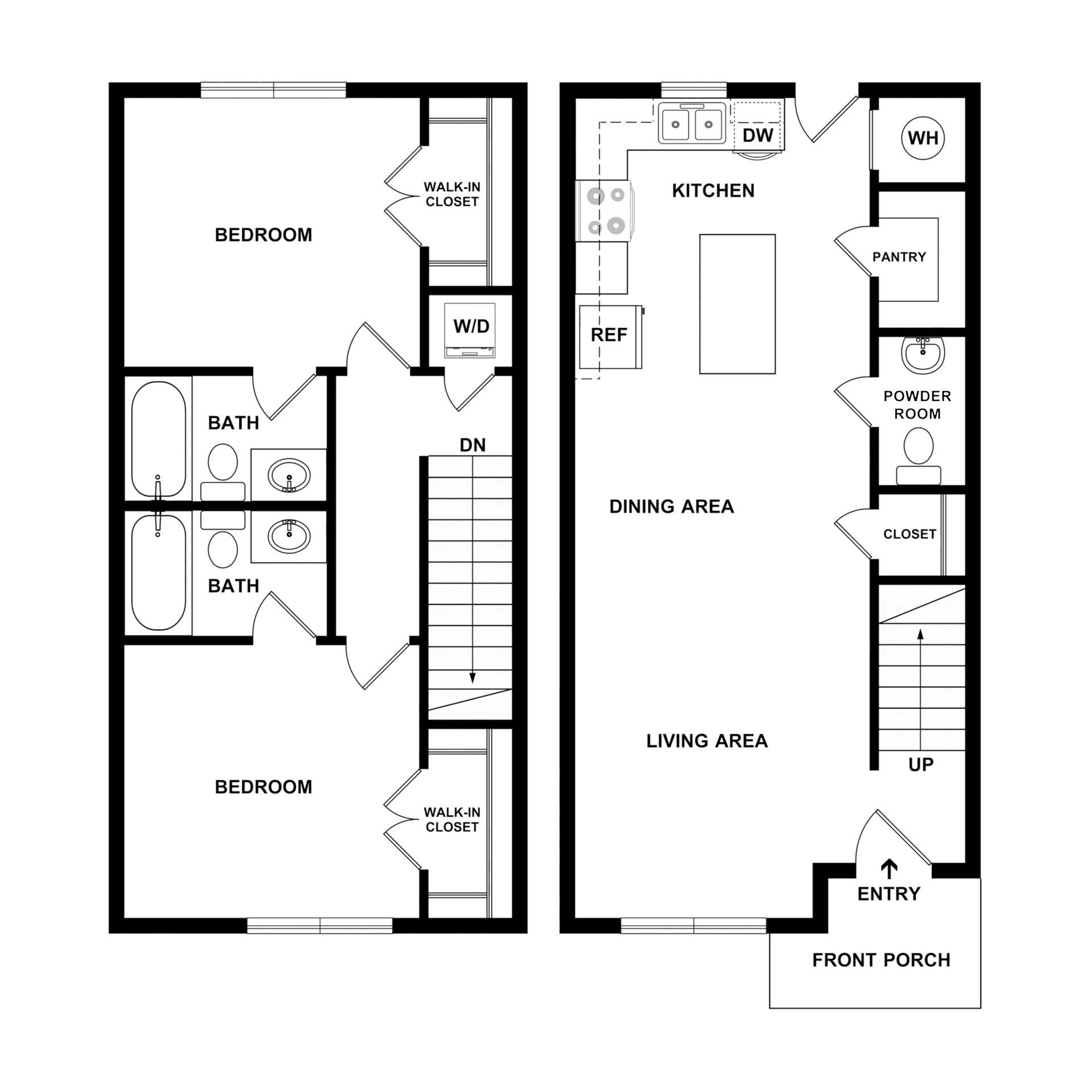 two bedroom blueprint