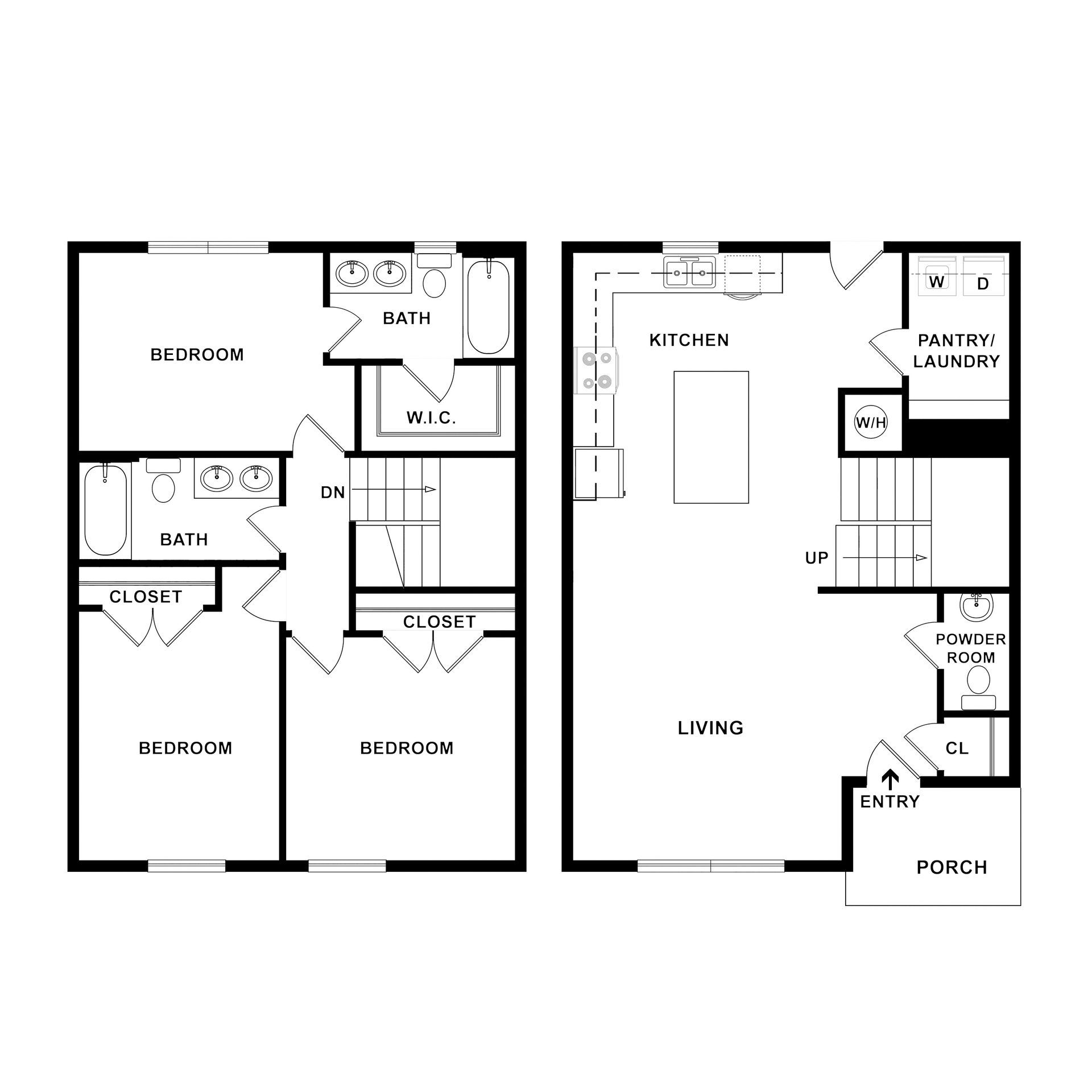 three bedroom blueprint