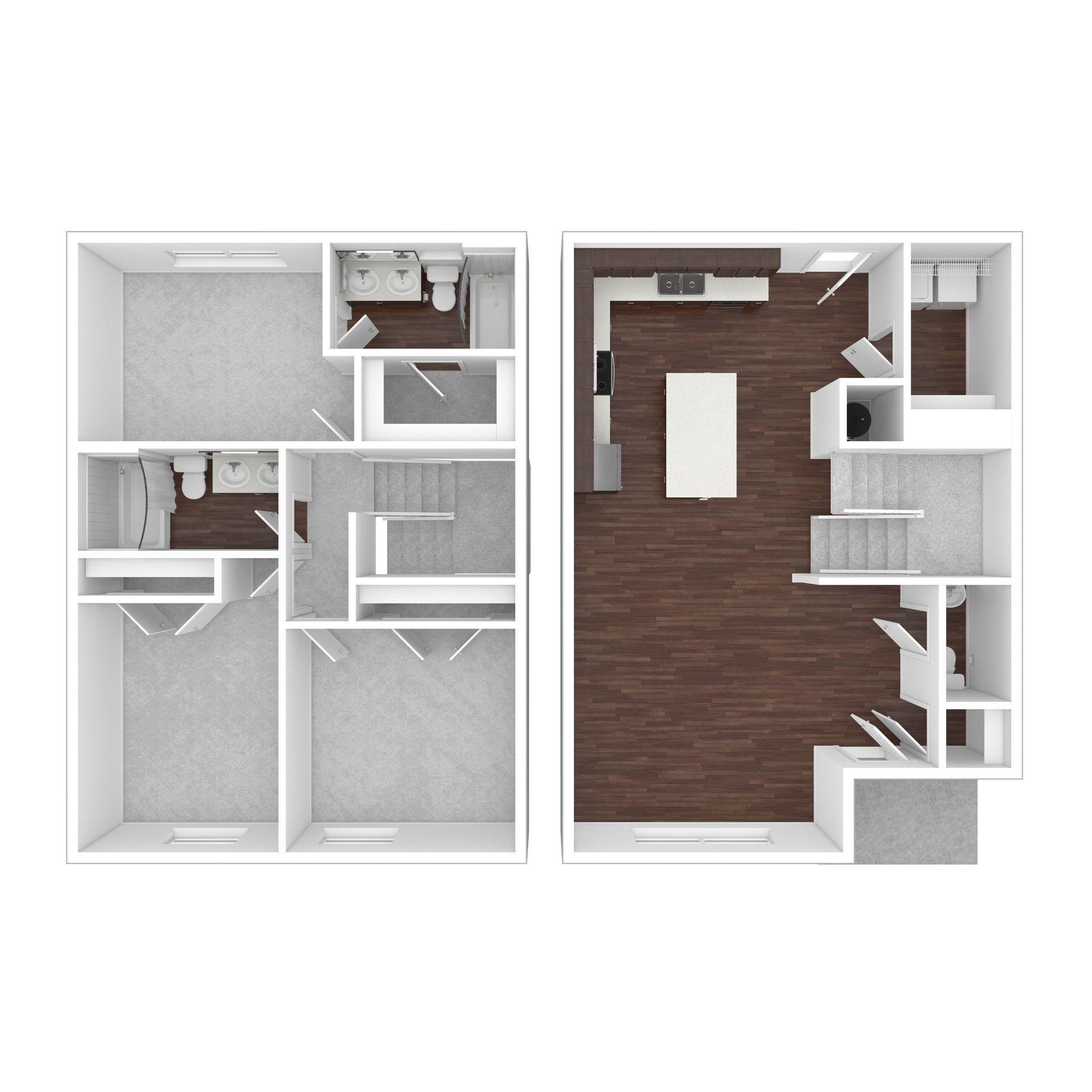 three bedroom floorplan