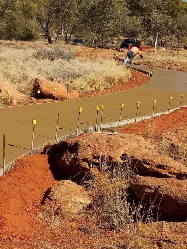 A concrete pathway being built — Heartland Concrete In Gillen, NT