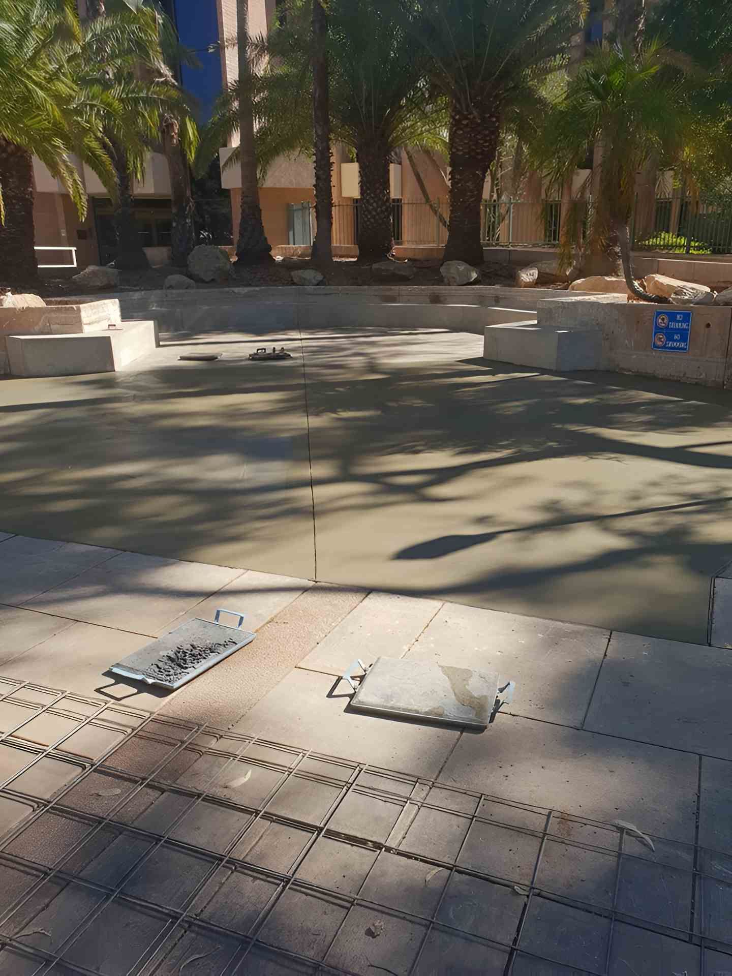 The Letter E Is On The Ground In A Park — Heartland Concrete In Gillen, NT