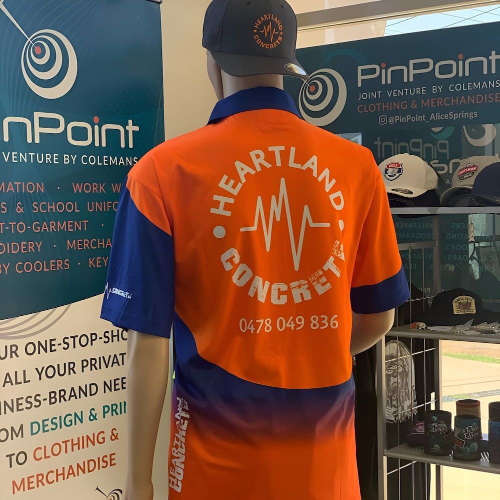 A Mannequin Wearing An Orange Shirt That Says Heartland Concrete — Heartland Concrete In Gillen, NT