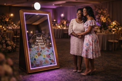 Two people stand next to a lighted 