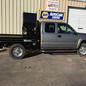 Flatbed Truck Outside Eric's Auto Repair In Vici, OK | Eric's Auto Repair