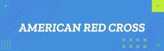 A blue background with the words american red cross on it