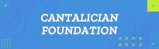 A blue and green banner for the cantalician foundation