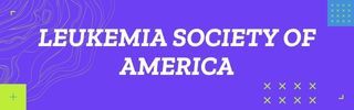 The logo for the leukemia society of america is on a purple background.