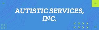 The logo for autistic services , inc. is blue and green.