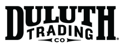 A black and white logo for duluth trading co.