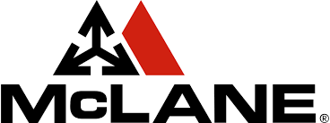 A black and red logo for a company called mclane
