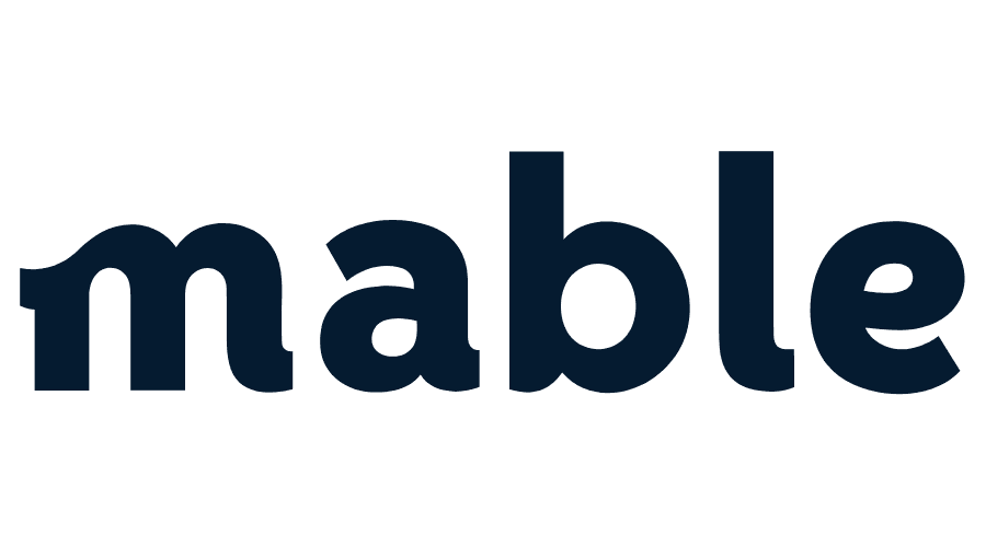 The word mable is written in black on a white background.