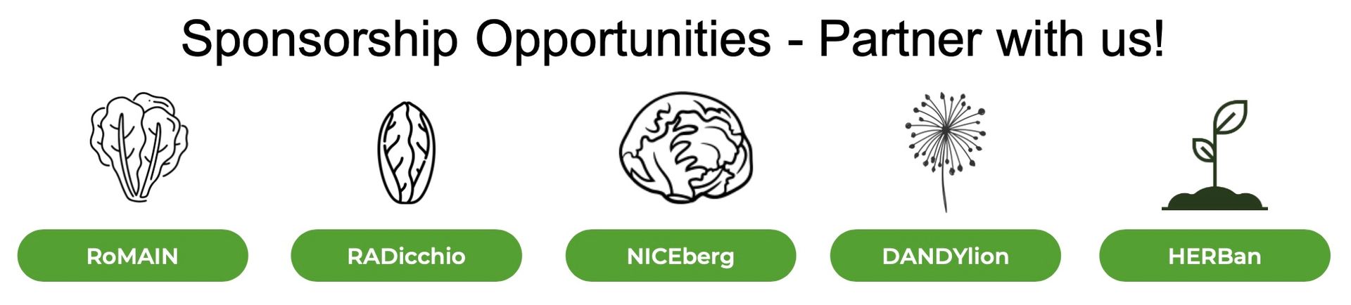 A banner that says sponsorship opportunities partner with us