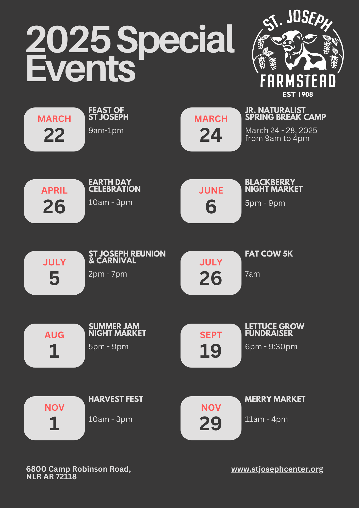 Special Events Flyer