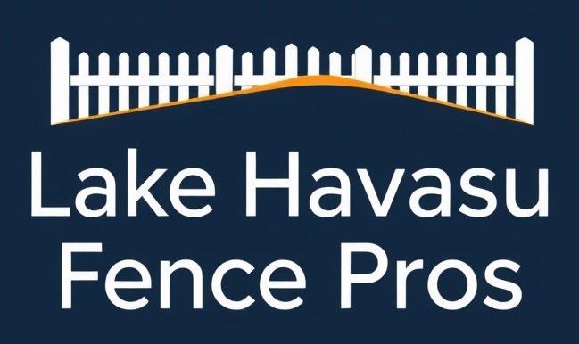 The logo for lake havasu fence pros shows a white picket fence on a blue background.