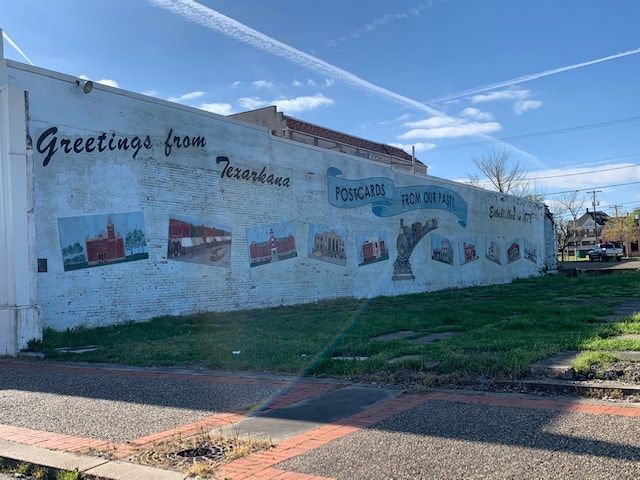 Mural on a white wall: