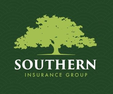 Southern Insurance Group logo: Green tree silhouette above company name in white on a dark green textured background.
