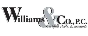 Williams & Co. P.C. logo with a black and gray design.