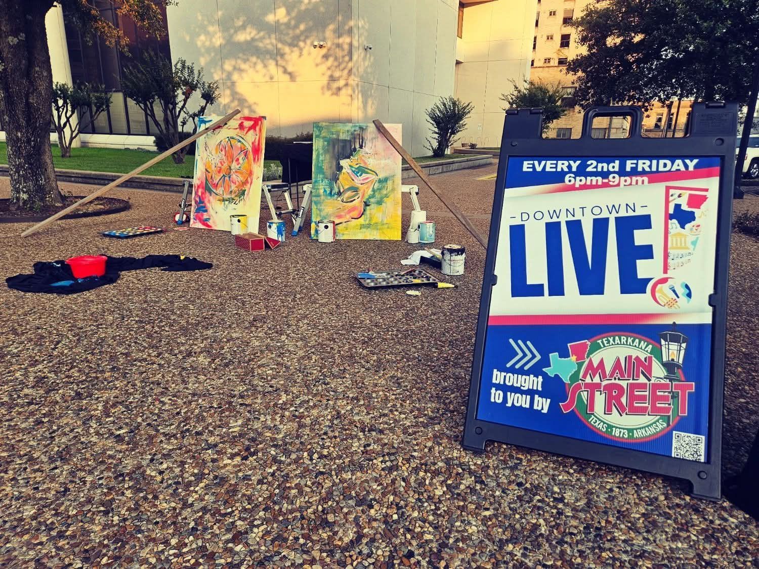 An easel sign advertises
