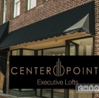 Black awning over a building with