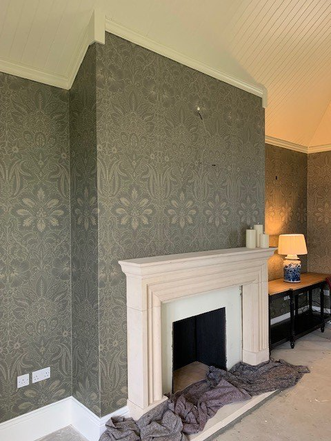 Hand Printed Wallpaper Hanging Cork