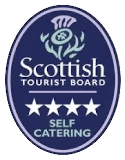 Scottish Tourist Board logo showing that Galloway Lodges  have a four star rating for self catering holiday accommodation