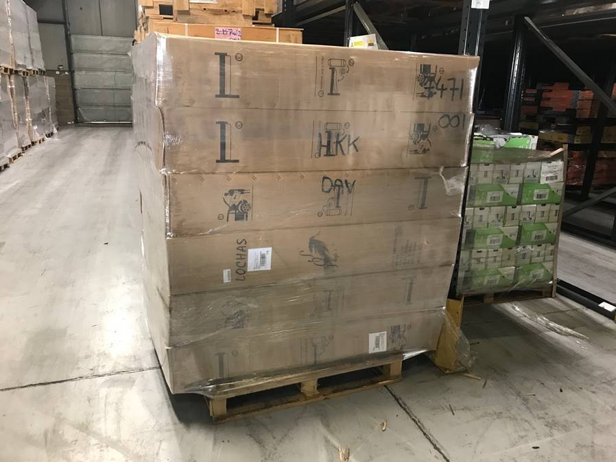 amazon pallet deliveries and pallet wrapping