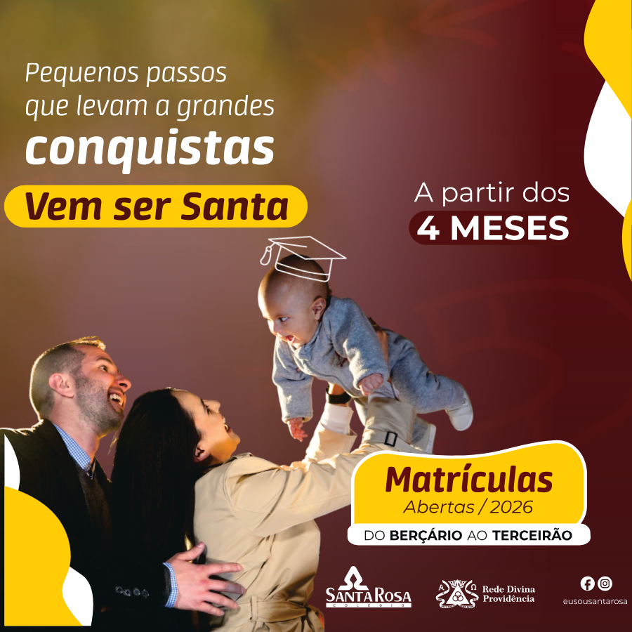 Matrículas abertas 2026 Colégio Santa Rosa