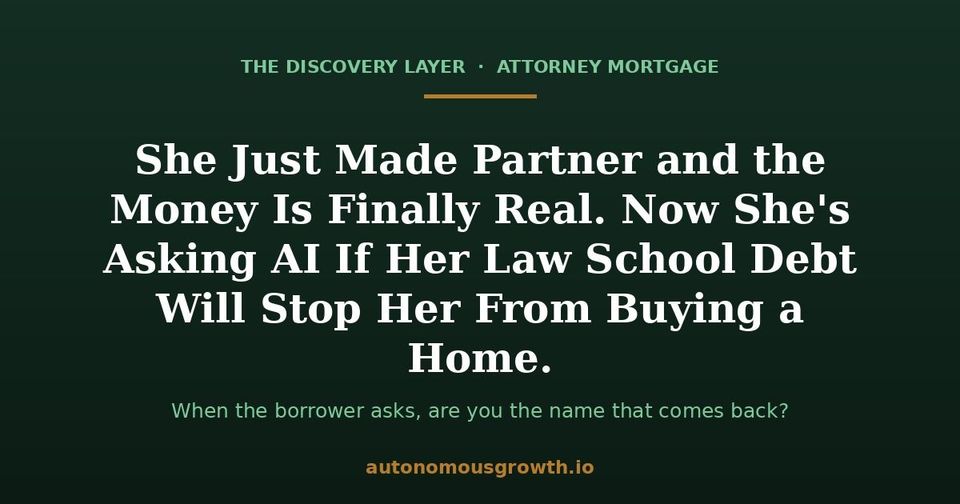 She just made partner and is asking AI about her law school debt and a mortgage