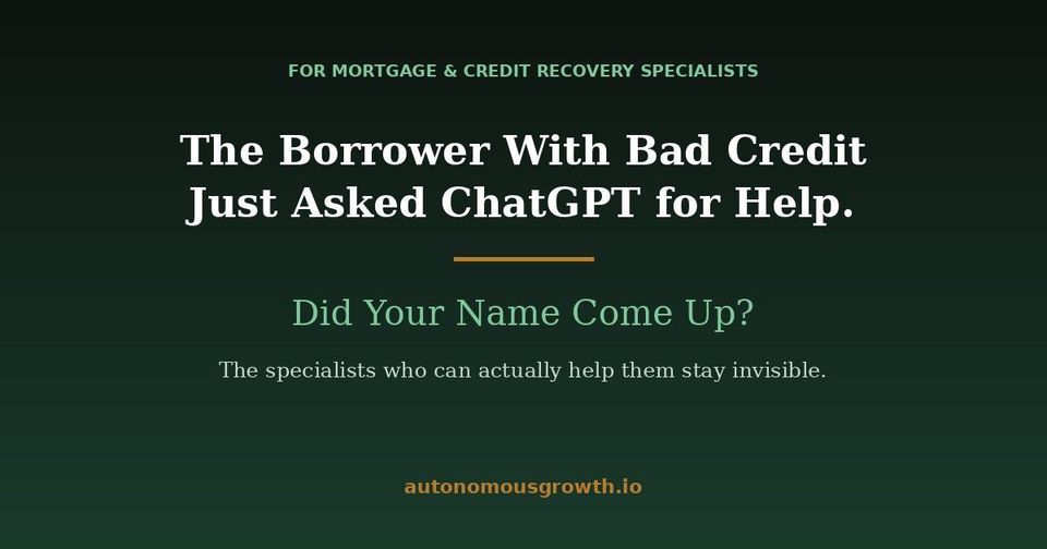 The borrower with bad credit just asked ChatGPT for help