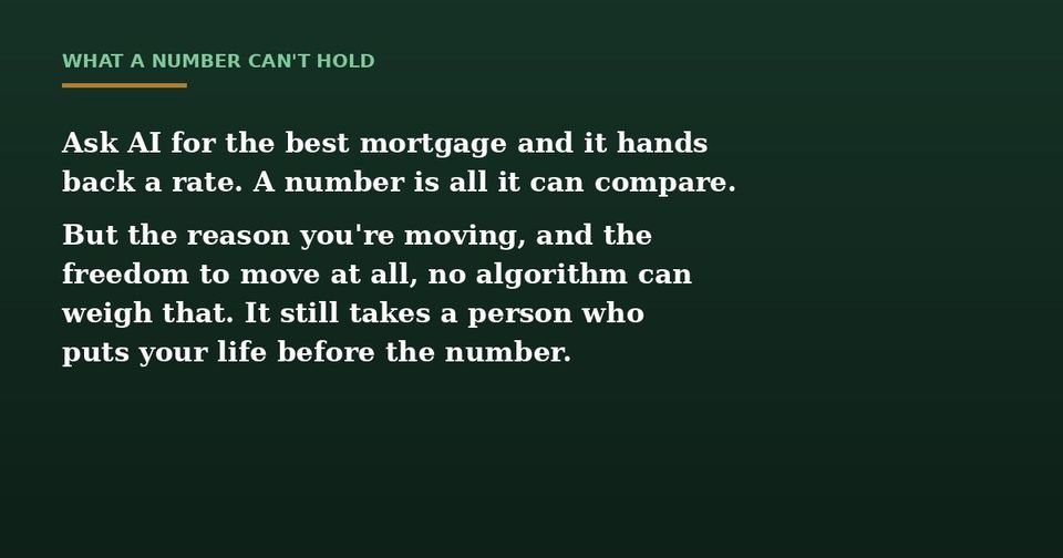 What a number can't hold: the reason you're moving, and the freedom to move at all