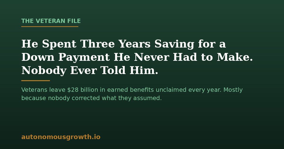 He spent three years saving for a down payment he never had to make