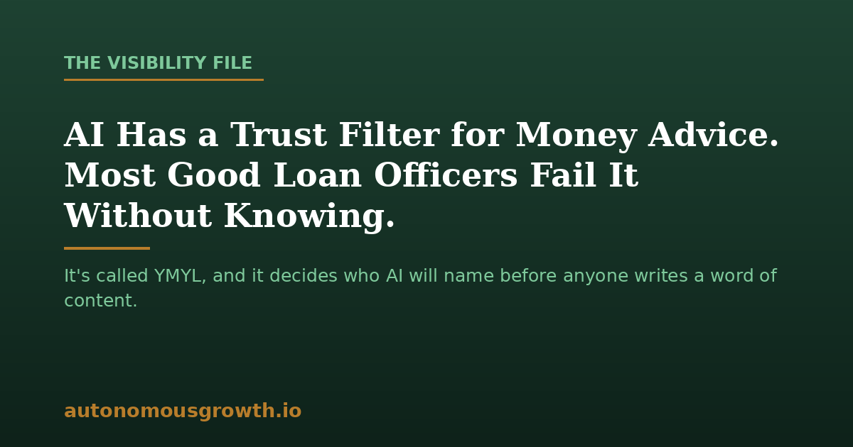 AI has a trust filter for money advice that most good loan officers fail without knowing