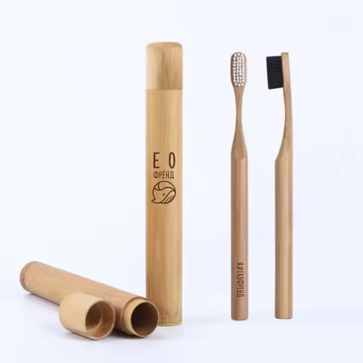 BAMBOO TOOTHBRUSH WITH BAMBOO BOX