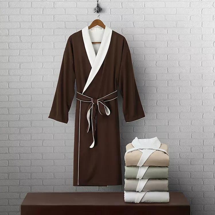 DOUBLE LAYERS COTTON  BATHROBE