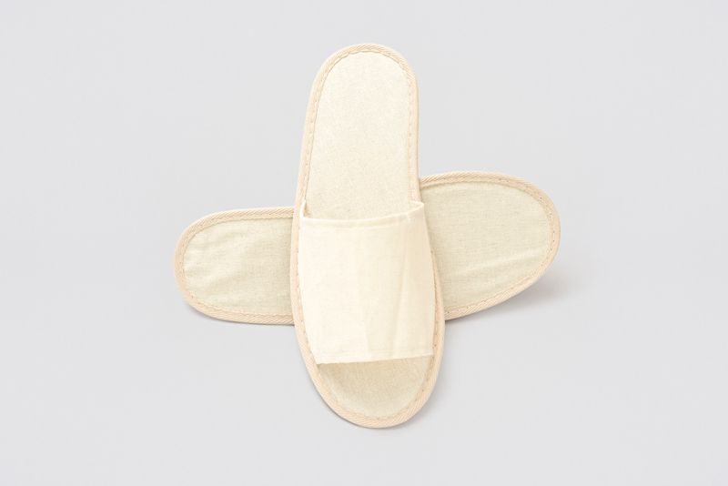 COTTON SLIPPERS OPEN TOES