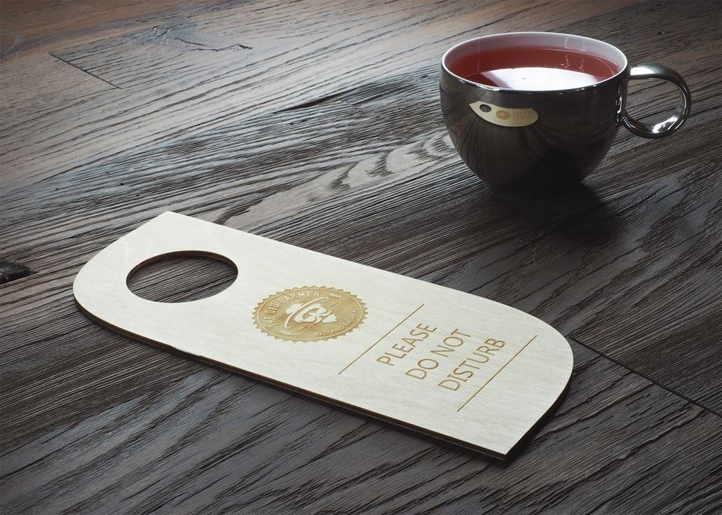 DO NOT DISTURB CARD AND WOOD ITEMS