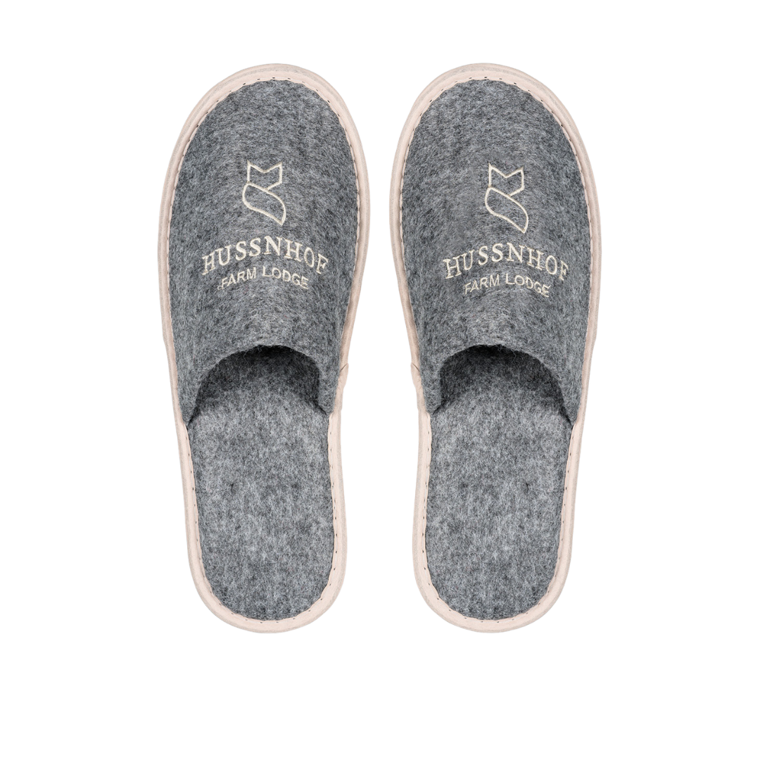 100% WOOL LODEN FELT HOTEL SLIPPERS BIODEGRADABLE
