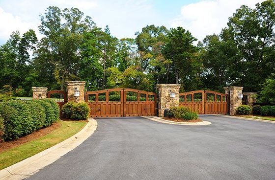 Security Gate — Luxury Wooden Gate Entrance in Venice, FL