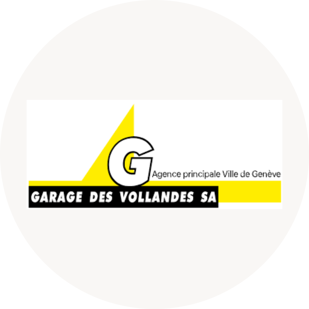 Un logo pour une entreprise appelée garage des vollandes sa