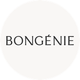 Le logo de bongenie est dans un cercle sur fond blanc.