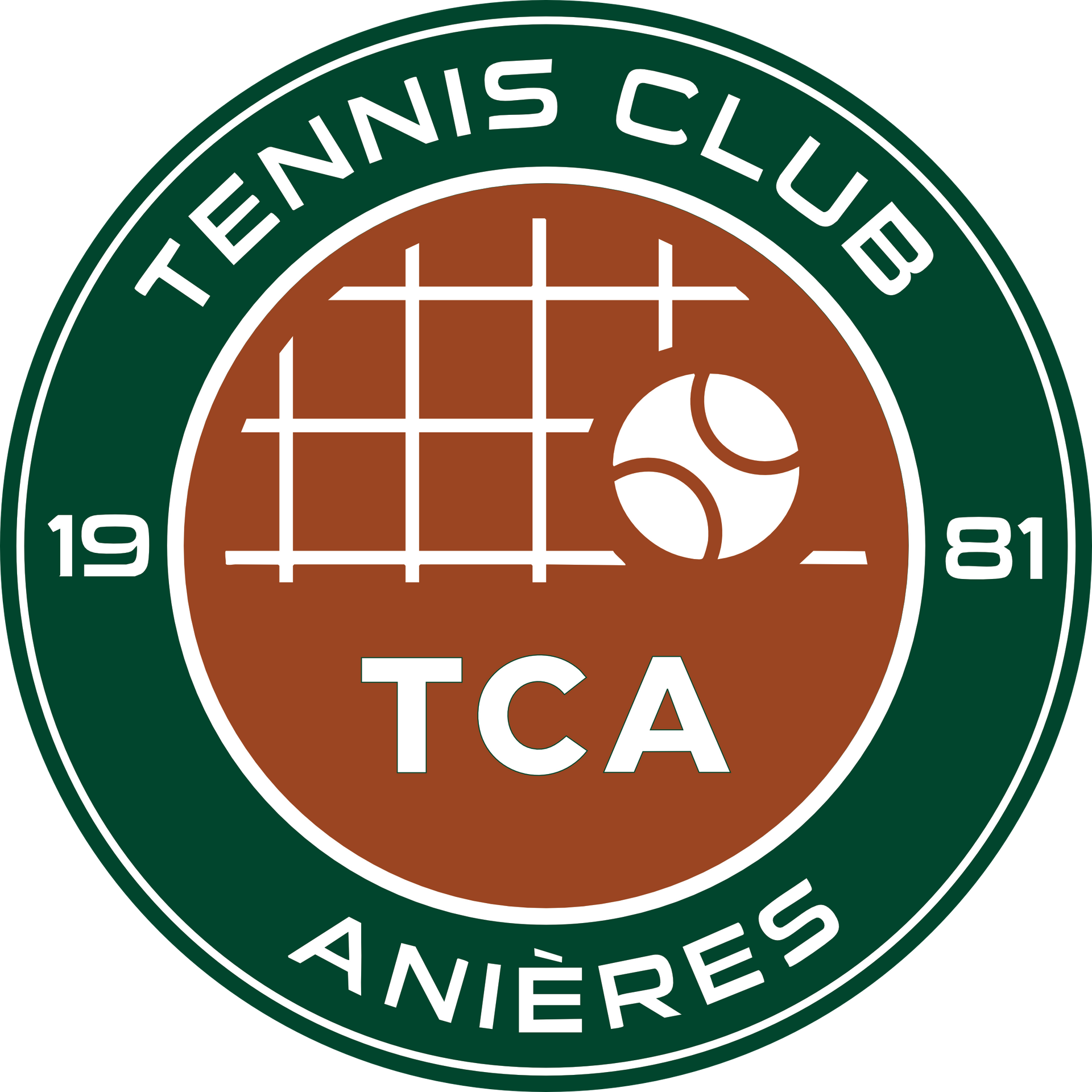 Un logo pour le club de tennis tca anières